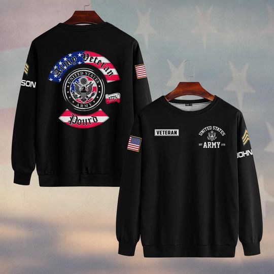 Customized US Veteran Proud Sweater