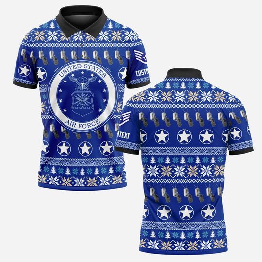 Air Force Christmas Polo Shirt – Gift for Veterans