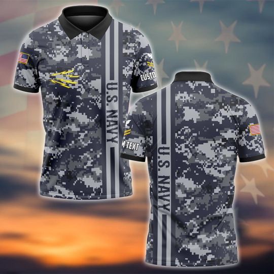 Customized U.S Navy Ratings Polo Shirt – Gift for Veterans