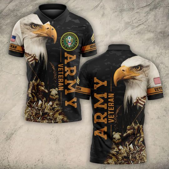 Customized Honor United States Veteran Polo Shirt – Gift for Veterans