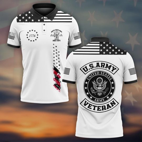 Customized US Veteran For Independence Day Polo Shirt – Gift for Veterans