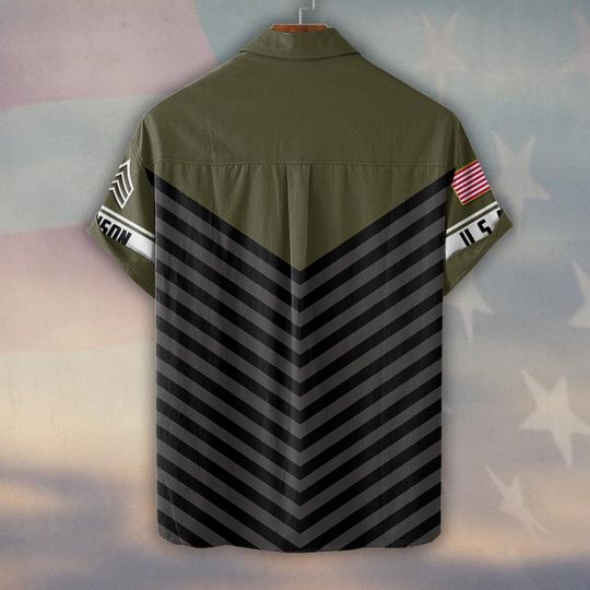 Customized U.S Veteran Hawaiian Shirt