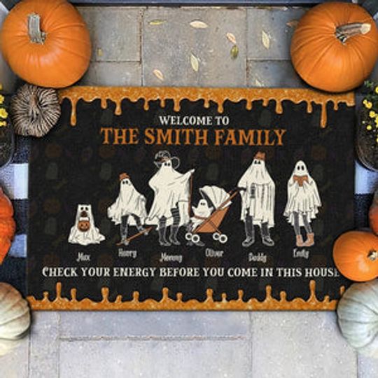 There's Some Horrors In This House - Family Personalized Custom Home Decor Decorative Mat