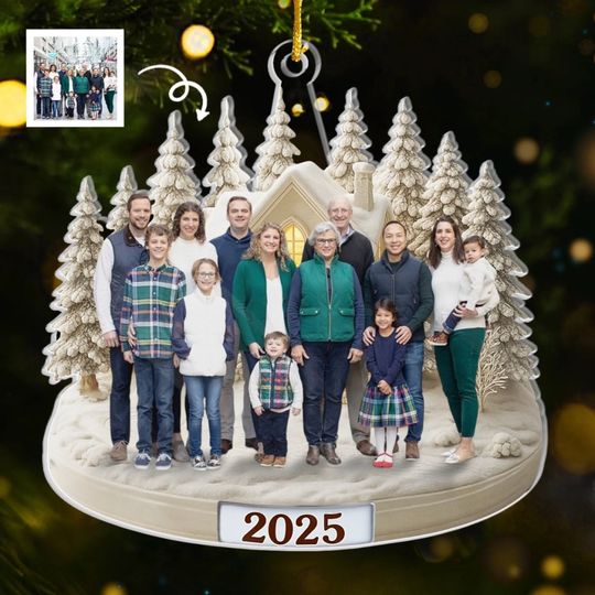 Custom Photo Acrylic Ornament - Personalized Christmas Birthday Gifts For Mom
