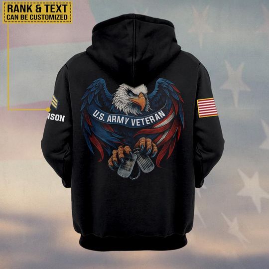 United States Military Eagle 3D Hoodie