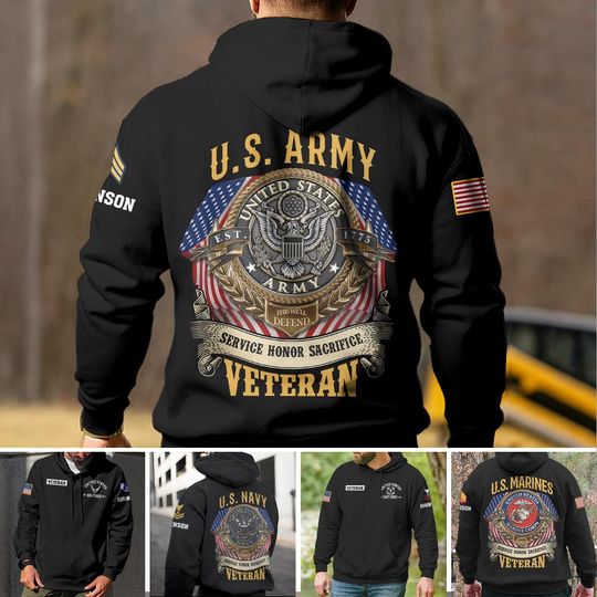 United States Veteran 3D Hoodie