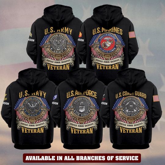 United States Veteran 3D Hoodie
