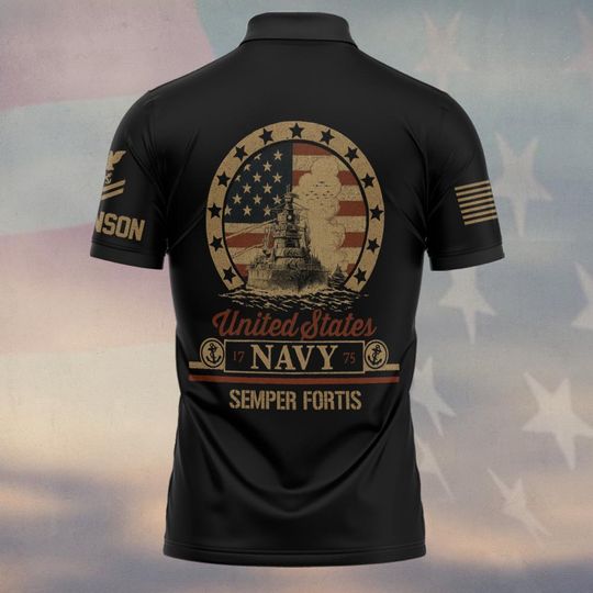 Customized U.S Navy Polo Shirt