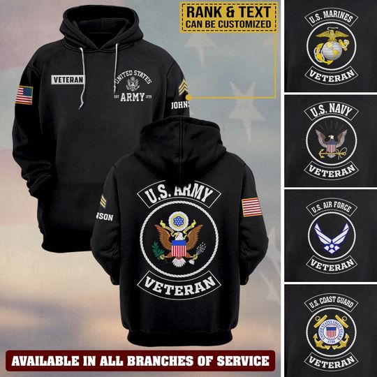 United States Veteran 3D Hoodie