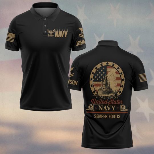 Customized U.S Navy Polo Shirt