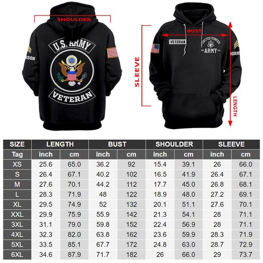 United States Veteran 3D Hoodie