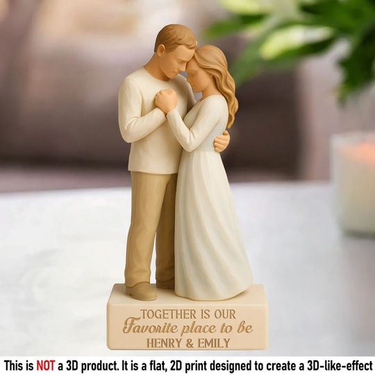 Custom Shaped Acrylic Plaque - Personalized Anniversary Wedding Gifts