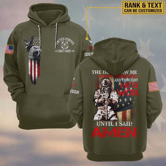 The Devil Saw Me With My Head Down And Thought He’d Won Until I Said Amen 3D Hoodie