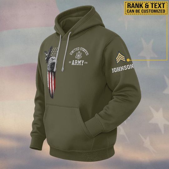 United States Military Motto 3D Hoodie