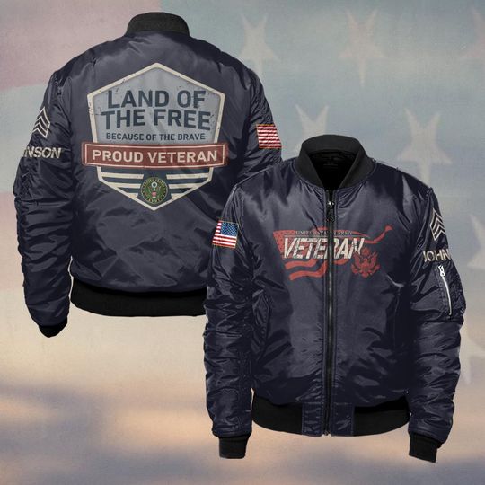 Customized Land Of The Free Because Of The Brave Bomber Jacket
