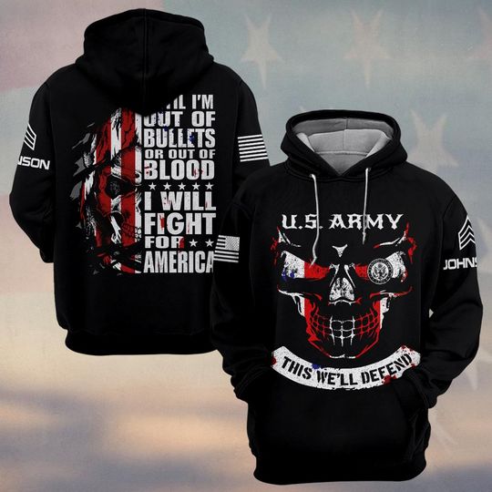Customized U.S Veteran 3D Hoodie