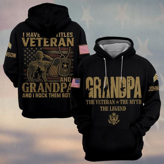 Customized U.S Veteran 3D Hoodie