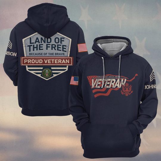 Customized Land Of The Free Because Of The Brave 3D Hoodie