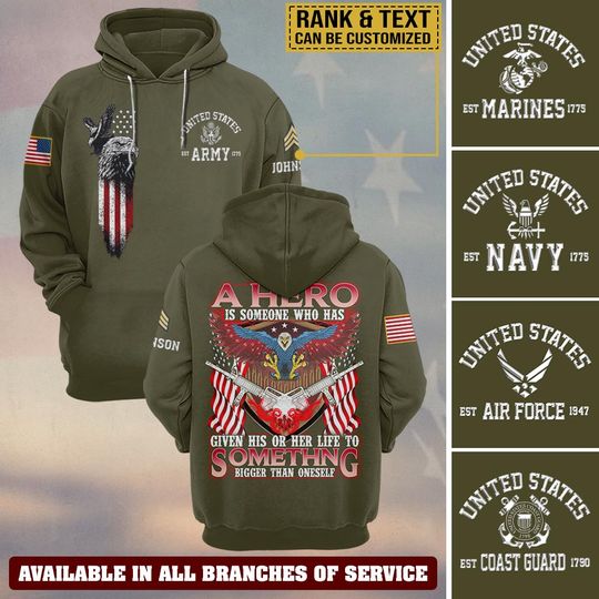 A Hero is Some Who Was Given His Or Her Live To Something Bigger Than Oneself 3D Hoodie