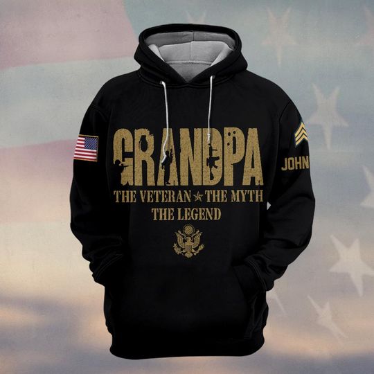 Customized U.S Veteran 3D Hoodie