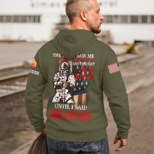 The Devil Saw Me With My Head Down And Thought He’d Won Until I Said Amen 3D Hoodie