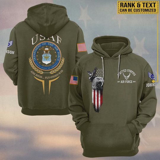 United States Military Motto 3D Hoodie