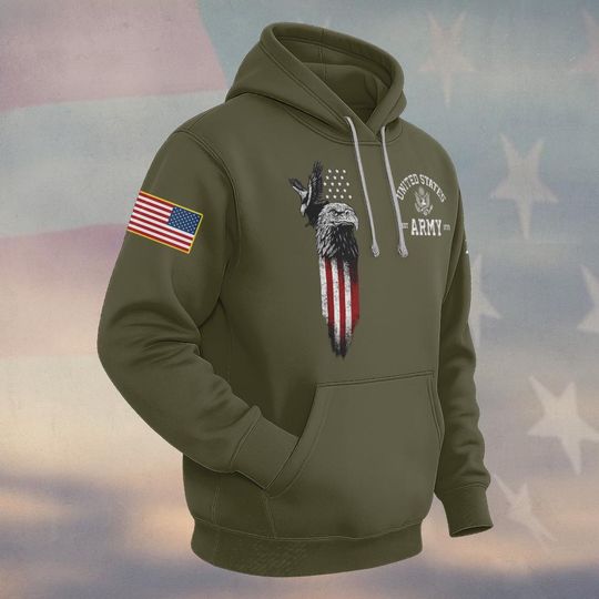 United States Military Motto 3D Hoodie