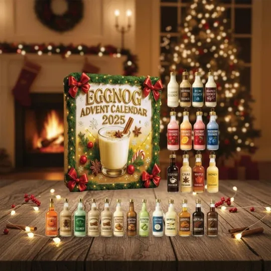 Eggnog Advent Calendar 2025 Christmas Ornament Miniatures