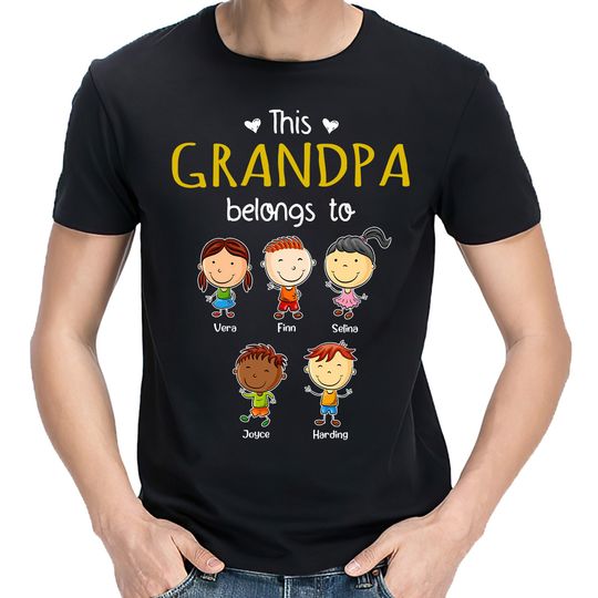 Personalized Dad Grandpa T Shirt, Fathers Day Gifts, Grandpa's Gift