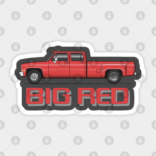 Custom Order - Big Red - Sticker