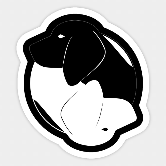 Yin Yang Beagle Funny Dog Symbol Zen - Yin Yang Beagle - Sticker