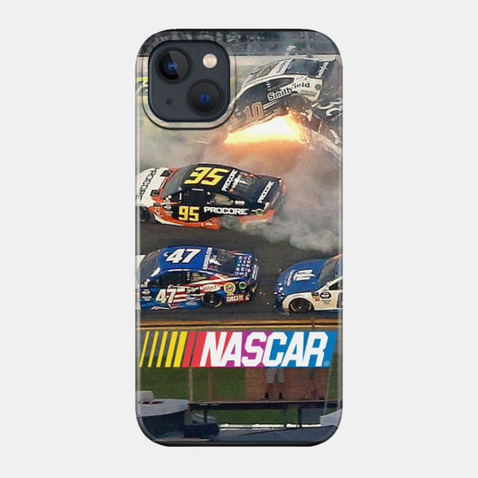 NASCAR crash - RACE0021 - Nascar Crash - Phone Case