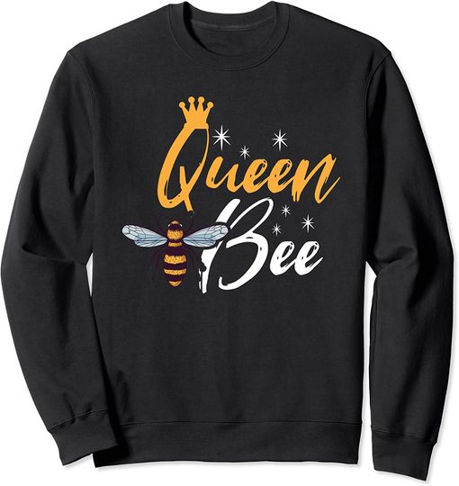 Queen Bee with Crown Sweatshirt