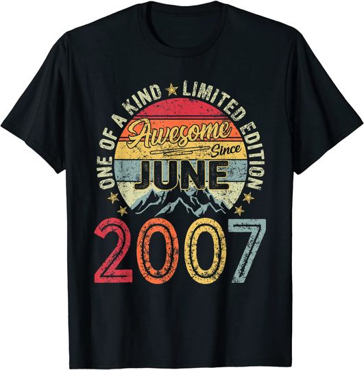 Vintage June 2007 Decorations 14th Birthday 14 Years Old T-Shirt