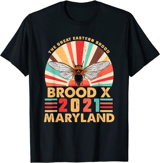 Cicada Men's T Shirt Great Eastern Brood X 2021 Maryland