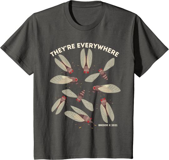 Cicada Youth's T Shirt They're Everywhere Brood X 2021