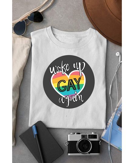 Woke Up Gay Again Fun Pride Month Lgbt T-Shirt