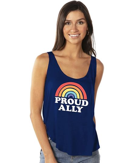 Women's Cut Tank Top for Pride and Summer - Funny LGBTQIA Graphic Print Tops