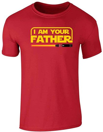 I Am Your Father Funny Dad Gift for Dad Family Red S Graphic Tee T-Shirt for Men