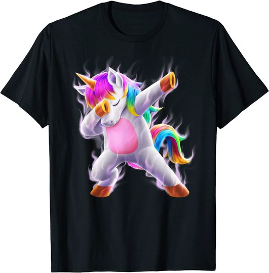Fantasy Unicorn Dabbing Gift Kids Girls Boys Womens Mens T-Shirt