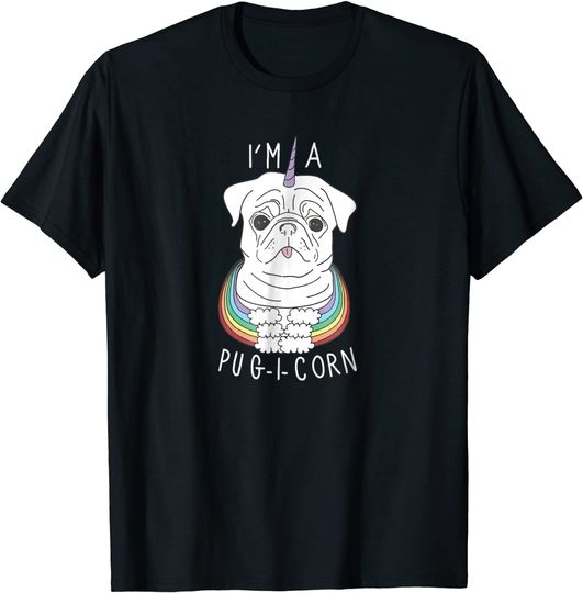 Funny Unicorn Pug tShirt | Pug-i-corn | Unicorn Pug Gift