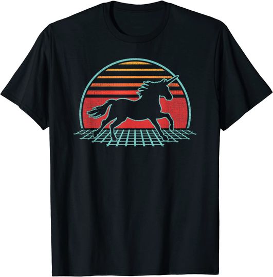Unicorn Retro Vintage 80s Style Horse Lover Gift T-Shirt