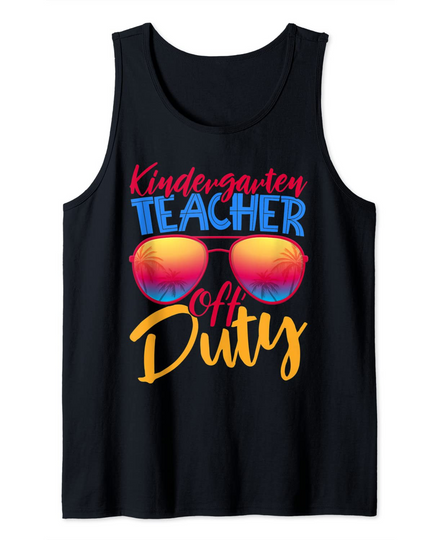 Kindergarten Teacher Off Duty Sunglasses Beach Sunset Tank Top