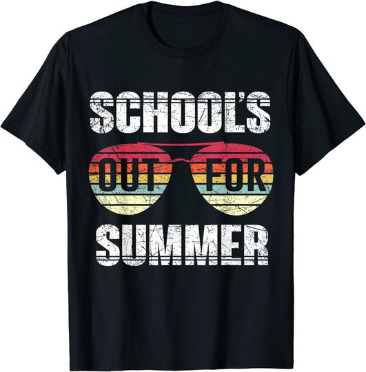 Schools Out For Summer Happy Last Day Of School Vintage Gift T-Shirt