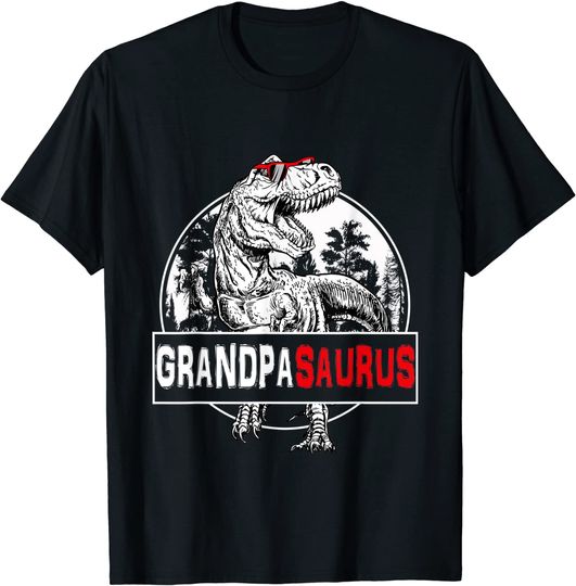 Father's Day Grandpasaurus T rex Dinosaur Grandpa Saurus T-Shirt