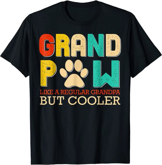 Men's T Shirt Grand Paw Like A Regular Grandpa But Cooler