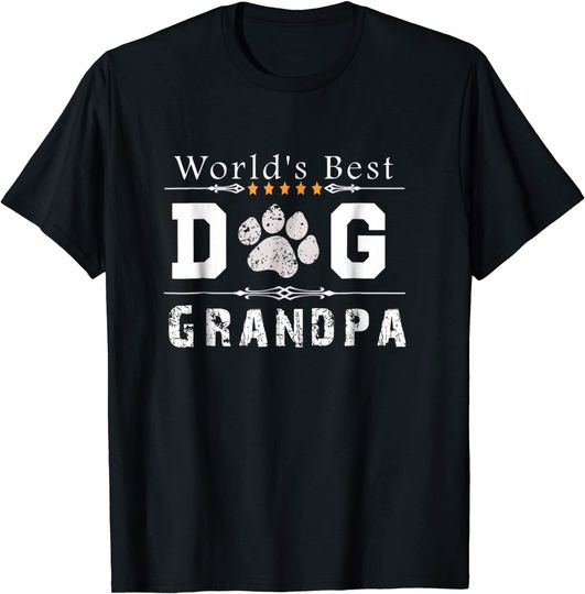 Men's T Shirt World's Best Dog Grandpa