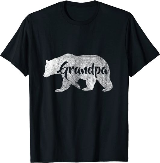 Men's Grandpa Bear T-Shirt Awesome Camping Gramps Tee