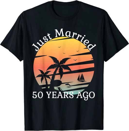 50th Wedding Anniversary Cruise Just Married 50 Years Gift T-Shirt
