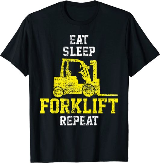 Forklift Construction Vintage T-Shirt